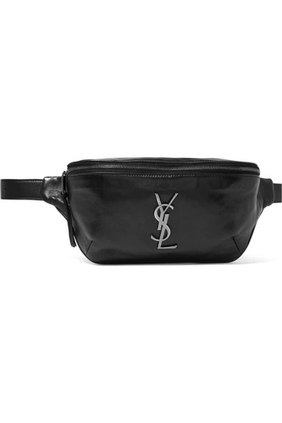 Shop Saint Laurent Classic Leather Belt Bag In Black