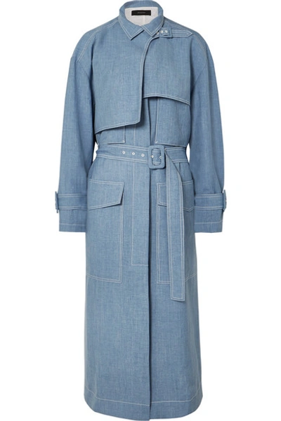 Shop Joseph Warrick Linen-blend Trench Coat