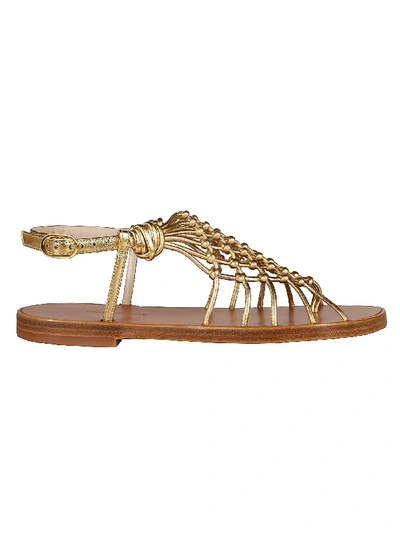 Shop Stuart Weitzman Seaside Sandals In Gold