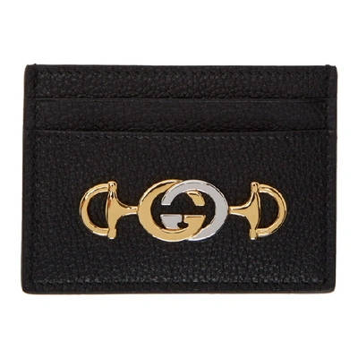 Shop Gucci Black Zumi Card Holder In 1000 Black