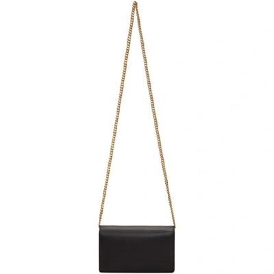 Shop Gucci Black Petite Gg Marmont Chain Bag