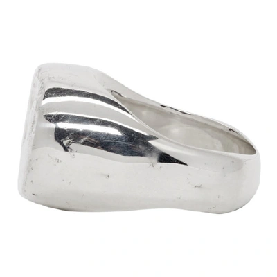 Shop Pearls Before Swine Silver Forged Oval Ring In .925 Silver