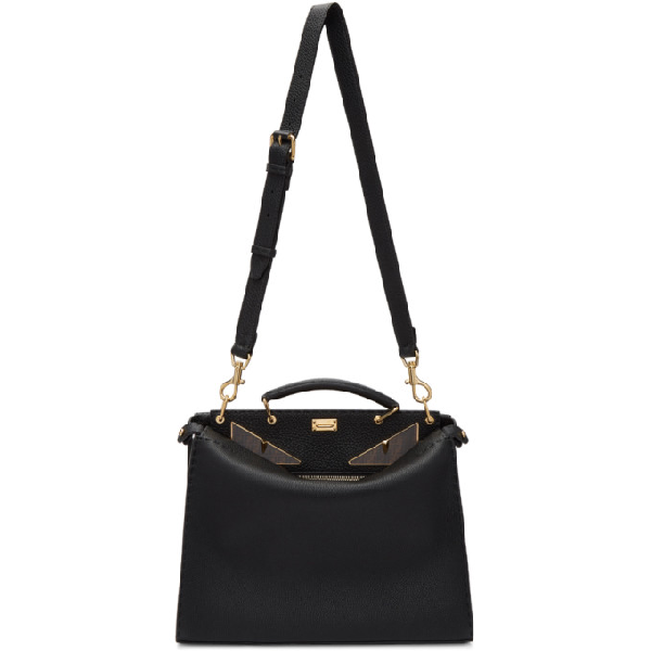 Fendi Black Regular Bag Bugs Peekaboo Briefcase | ModeSens