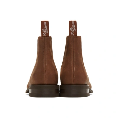 Shop R.m.williams R.m. Williams Brown Comfort Turnout Chelsea Boots In Bordeaux