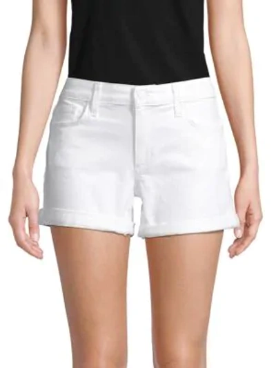 Shop Joe's Jeans Rolled Cuff Denim Shorts In White
