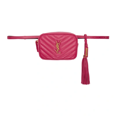 Shop Saint Laurent Pink Lou Belt Bag In 5643 Pink