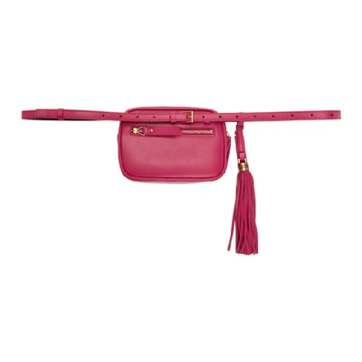 Shop Saint Laurent Pink Lou Belt Bag In 5643 Pink