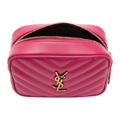 Shop Saint Laurent Pink Lou Belt Bag In 5643 Pink