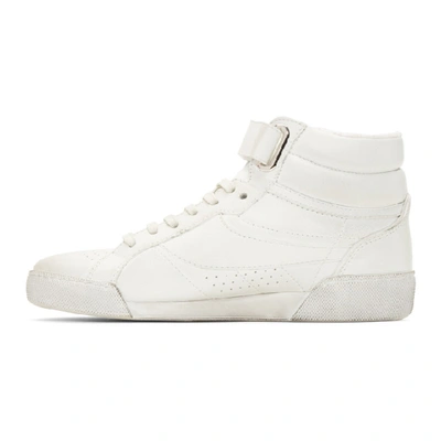 Shop Saint Laurent White Lenny Sneakers In 9030 White