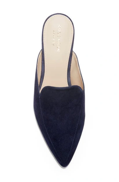 Shop Cole Haan Piper Loafer Mule In Marine Blue Suede