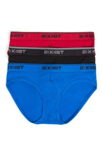 Shop 2(x)ist 3-pack No-show Briefs In Red/ Black/ Skydiver