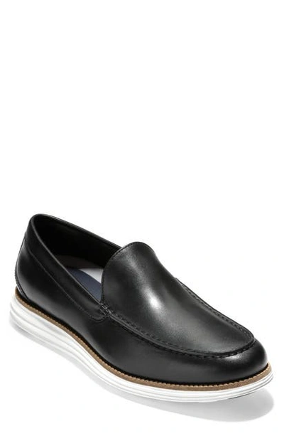 Shop Cole Haan Original Grand Loafer In Black/ Optic White Leather