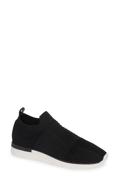 Shop Jslides Great Sock Slip-on Sneaker In Black Knit Fabric