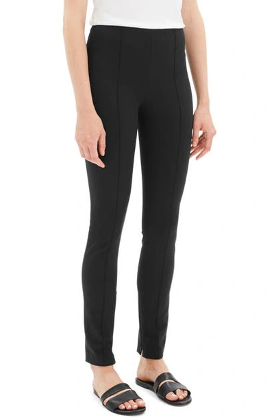 Shop Theory Skinny Seamed Stretch Cotton Leggings In Black