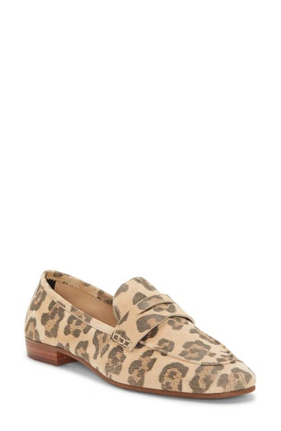 Shop Vince Camuto Macinda Penny Loafer In Natural Leopard Haircalf