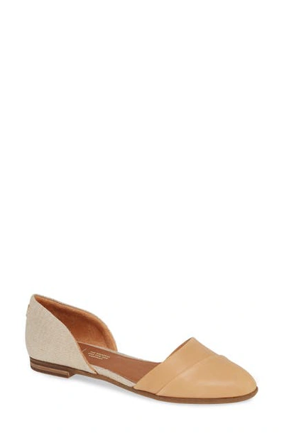 Shop Toms Jutti D'orsay Flat In Honey Leather/ Rose Gold