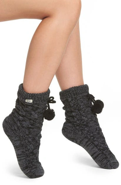 Shop Ugg Fleece Lined Socks In Nightfall