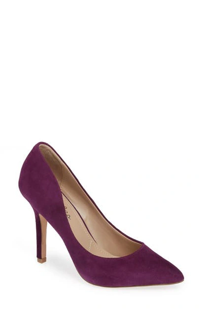 Shop Charles By Charles David Maxx Pointy Toe Pump In Regal Purple Suede