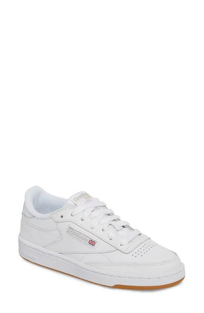 Shop Reebok Club C 85 Sneaker In White/ Light Grey/ Gum