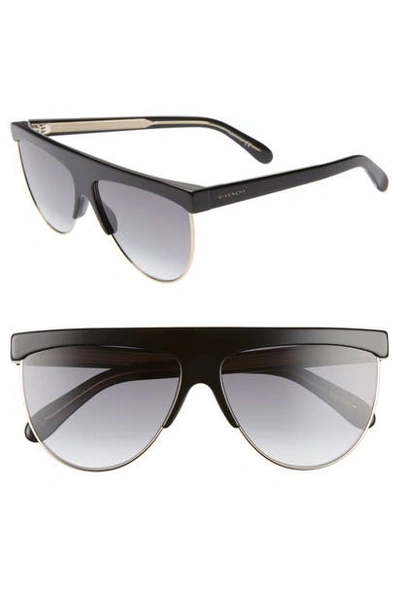 Shop Givenchy 62mm Oversize Flat Top Sunglasses - Black/ Gold