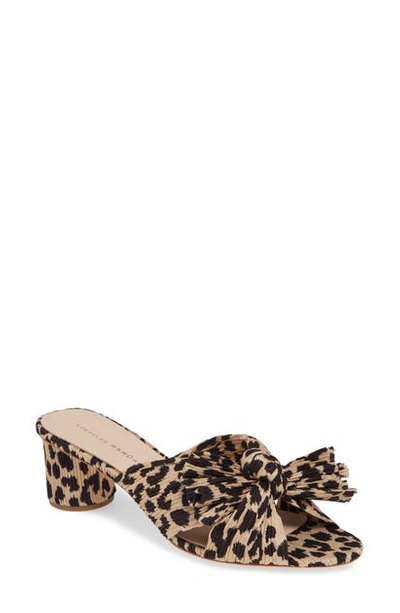 Shop Loeffler Randall Emilia Knot Slide Sandal In Leopard