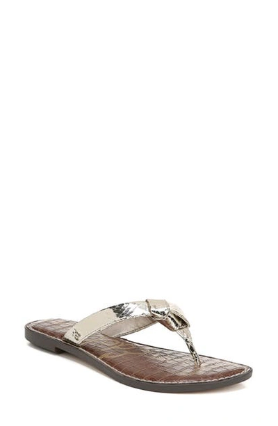 Shop Sam Edelman Giles Flip Flop In Jute Faux Leather