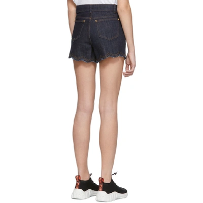 Shop Red Valentino Indigo Denim Shorts