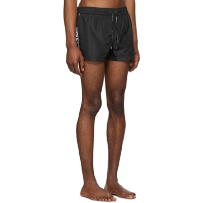 Shop Dolce & Gabbana Black 'king' Swim Shorts