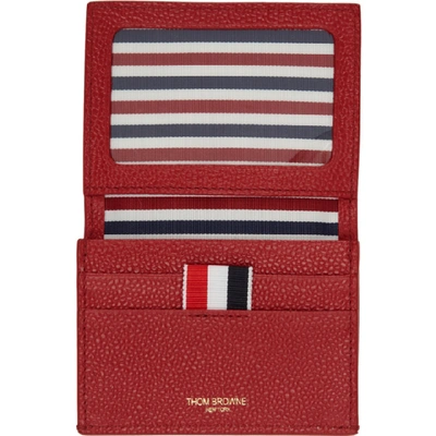 Shop Thom Browne Red Horizontal City Wallet In 600 Red