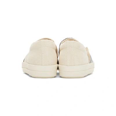 Shop Rick Owens Drkshdw Off-white Patch Feature Boat Sneakers In Nat21211