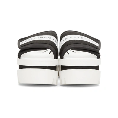 Shop Stella Mccartney Black And White Sneak-elyse Slide Sandals