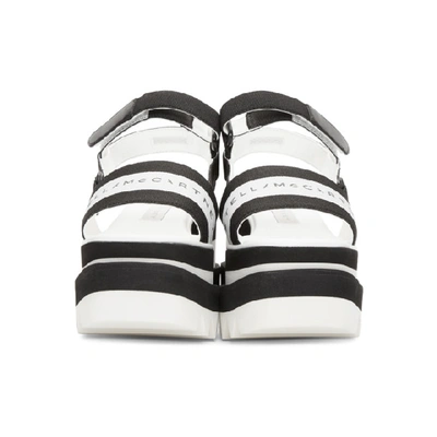 Shop Stella Mccartney Black And White Sneak-elyse Sandals In 1006 Black