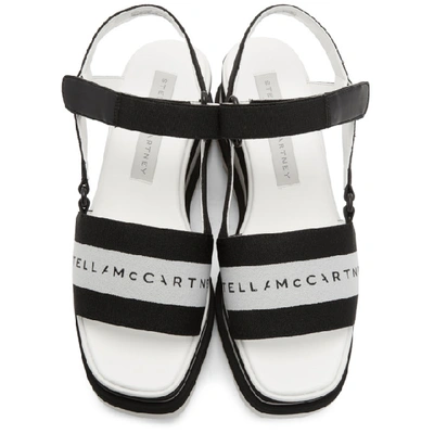 Shop Stella Mccartney Black And White Sneak-elyse Sandals In 1006 Black