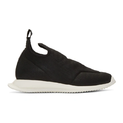 Shop Rick Owens Drkshdw Black New Runner Slip-on Sneakers In 911 Black