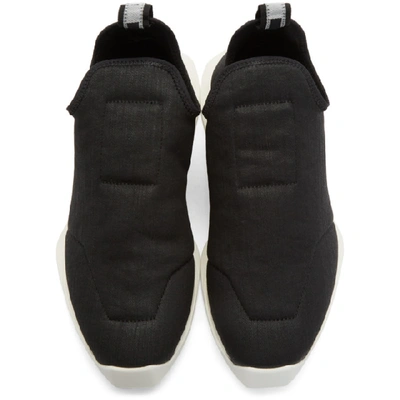 Shop Rick Owens Drkshdw Black New Runner Slip-on Sneakers In 911 Black