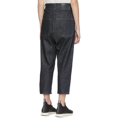 Shop Rick Owens Drkshdw Indigo Collapse Cut Jeans