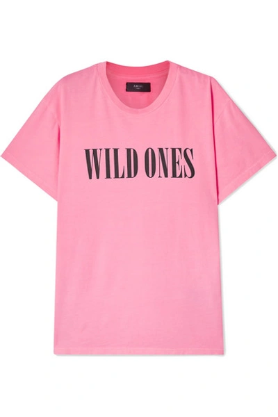 Shop Amiri Wild Ones Printed Neon Cotton-jersey T-shirt