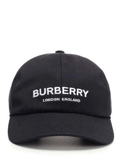 Shop Burberry Logo Cap In Black