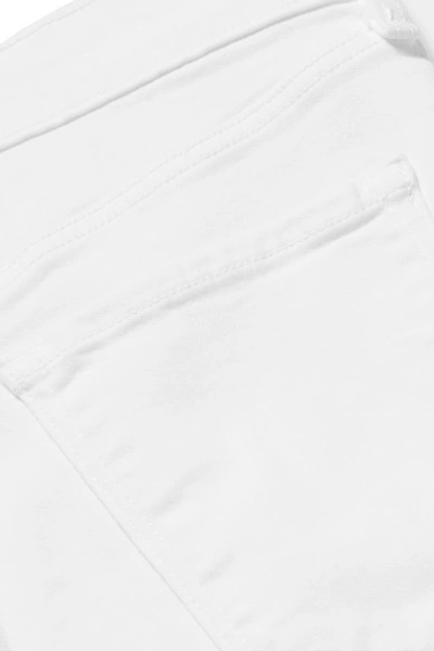 Shop J Brand Alana Cropped High-rise Skinny Jeans In White