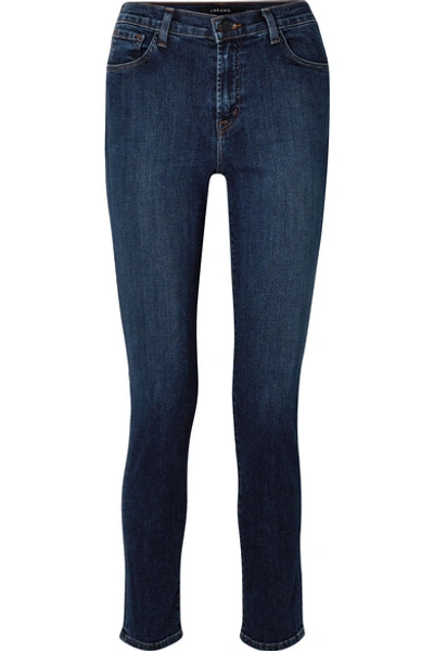 Shop J Brand Ruby 30" High-rise Slim-leg Jeans In Dark Denim