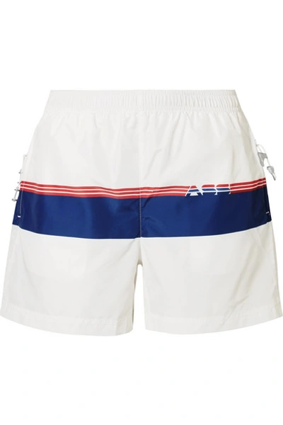 Shop Adam Selman Sport Printed Shell Shorts In White