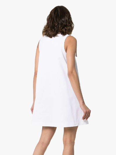 Shop Prada Jersey Mini Dress In Bianco+petalo