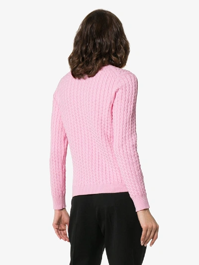 Shop Alessandra Rich Knitted Button-down Cardigan In 1321 Pink