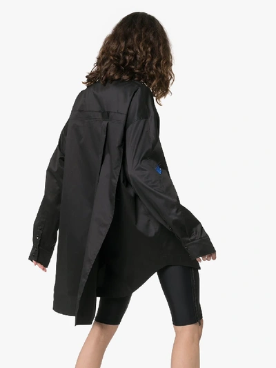 Shop Ader Error Hemd Im Layering-look In Black