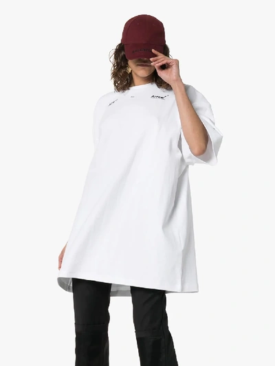 Shop Ader Error Oversized-t-shirt Mit Logo-print In White
