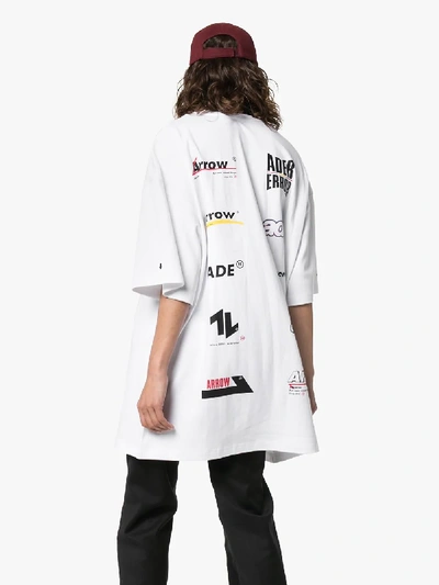 Shop Ader Error Oversized-t-shirt Mit Logo-print In White