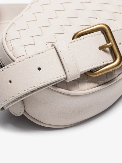 Shop Bottega Veneta Taupe Intrecciato-woven Leather Belt Bag In Neutrals