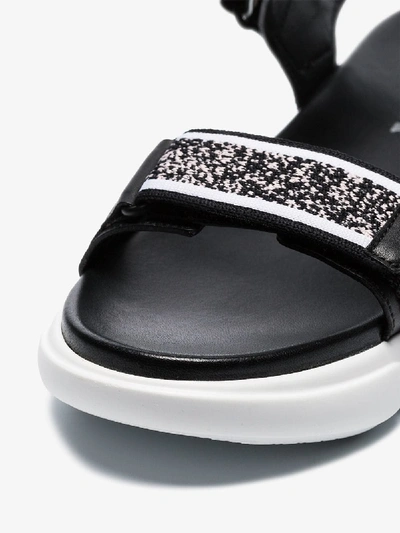 Shop Prada Black Cloudburst 40 Platform Leather Sandals