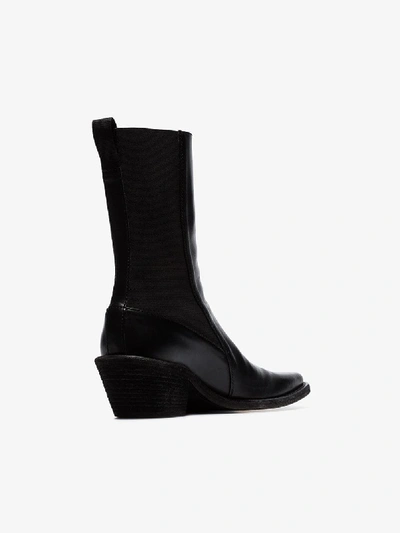 Shop Haider Ackermann Black Ela 50 Leather Ankle Boots In 099 Black