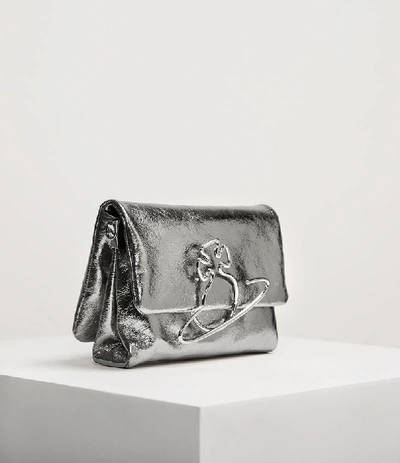 Shop Vivienne Westwood Oxford Crossbody Bag Silver